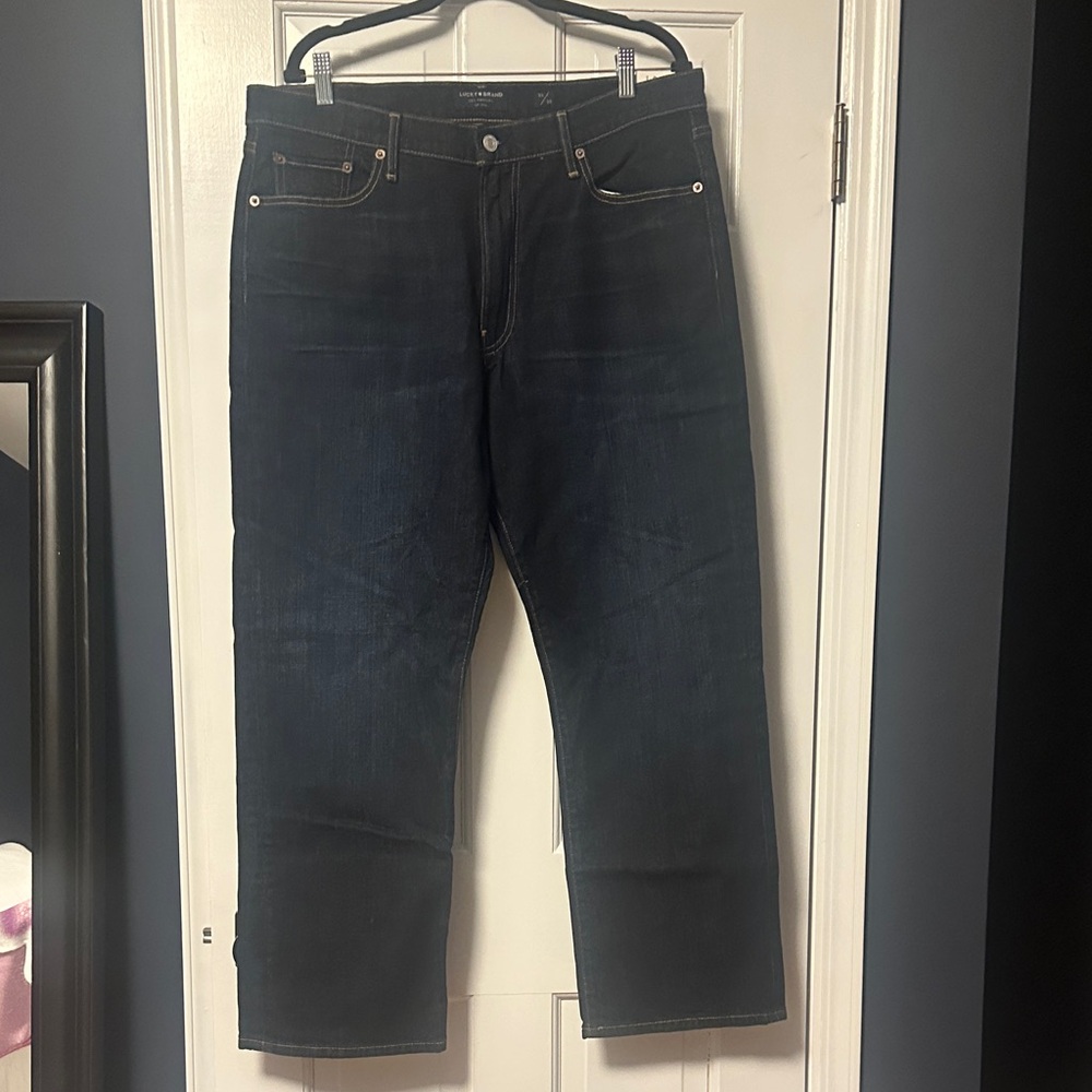 Lucky Brand Men's Dark Blue Relaxed Jeans